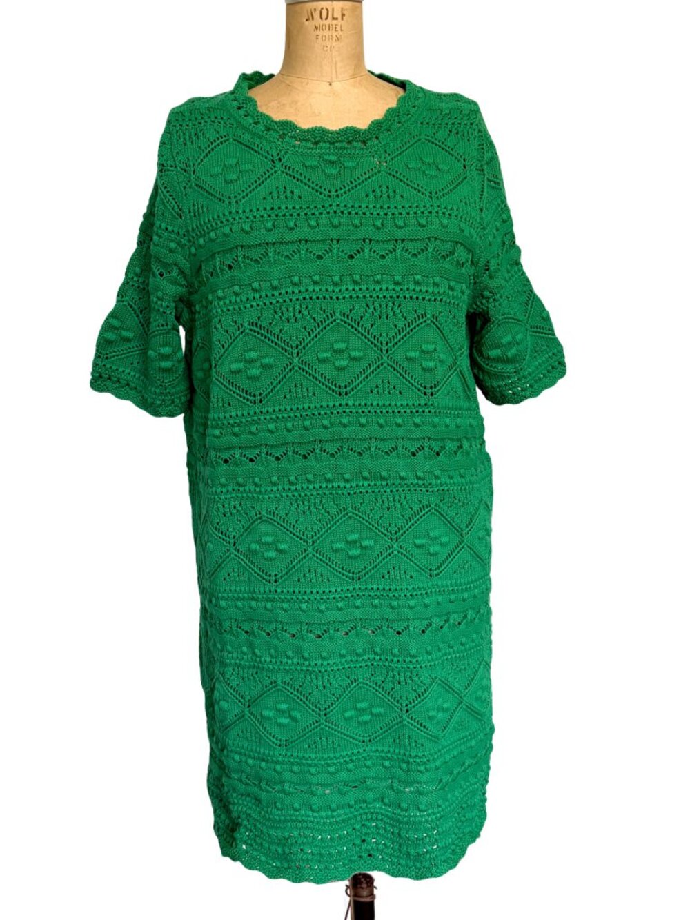 Boden Claudia emerald green textured knit dress - NWT - size 10R